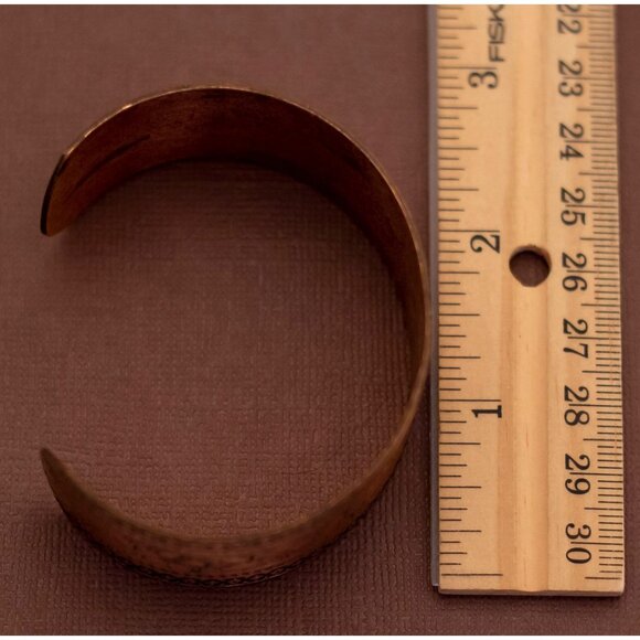 Vintage Copper Art Nouveau Royal Stylish Cuff Bracelet - U7 - Picture 4 of 4